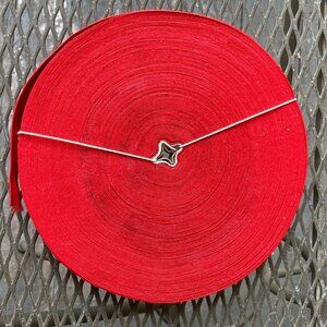 woven  decorative ribbon red striped